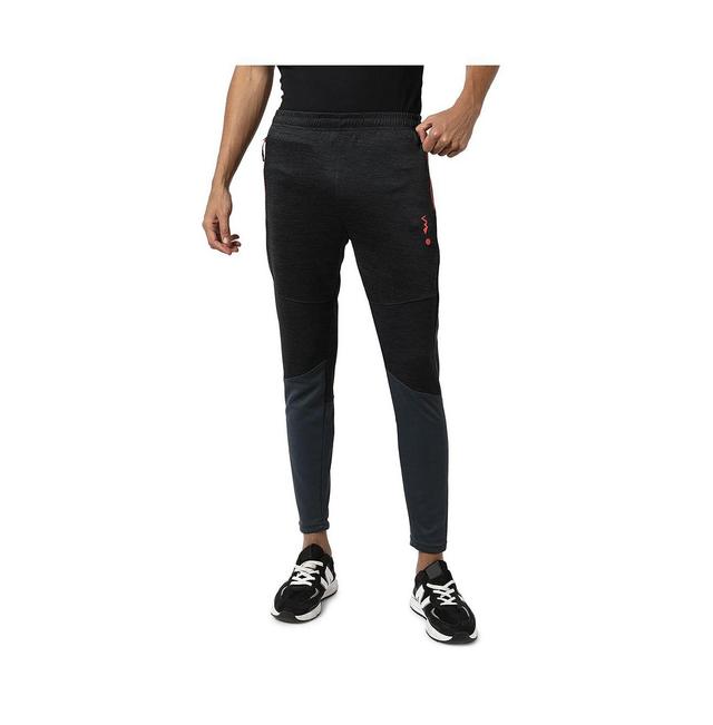 Campus Sutra Mens Carbon Black Side-Striped Track pants Product Image