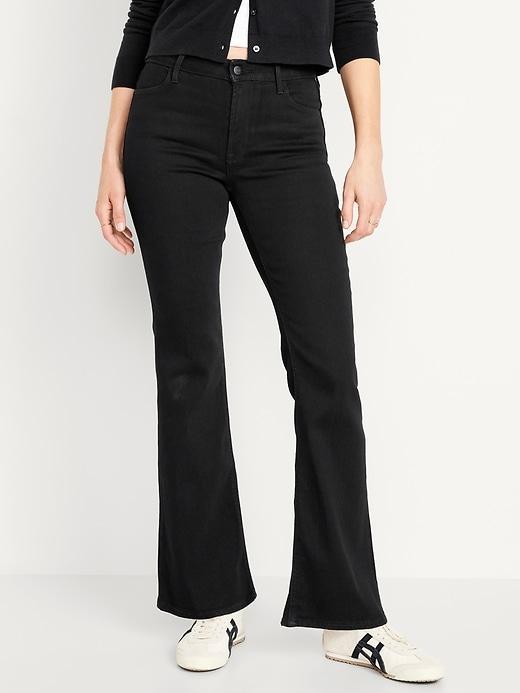 High-Waisted Wow Flare Jeans Product Image