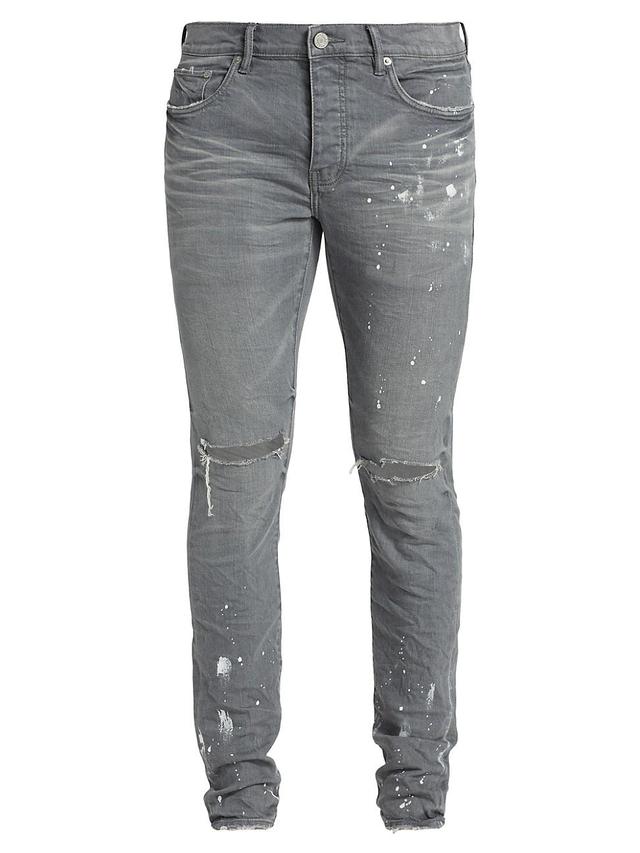 Mens P001 Worn Stretch Skinny Jeans Product Image