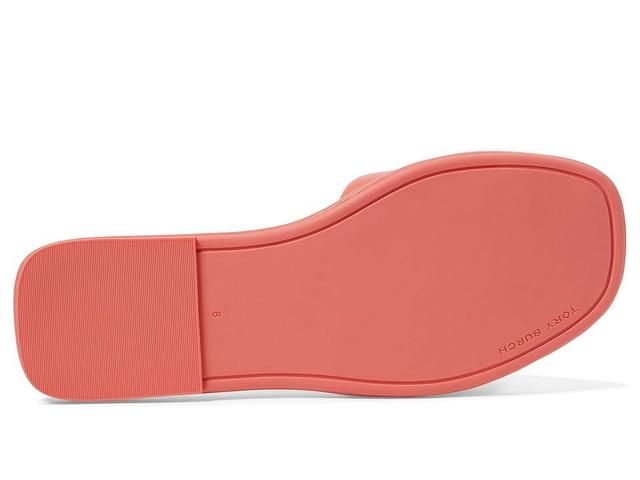 Tory Burch Double T Sport Slides (Coral Crush) Women's Sandals Product Image
