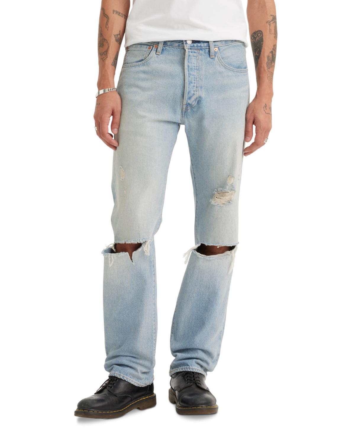 Levis Mens 501 Originals Marching Meadow Distressed Jeans product image