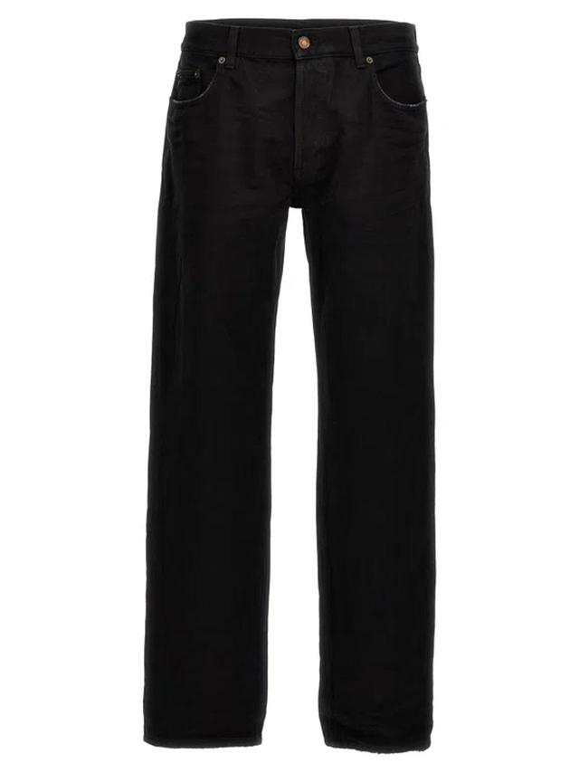 Straight Fit Jeans In Black Product Image