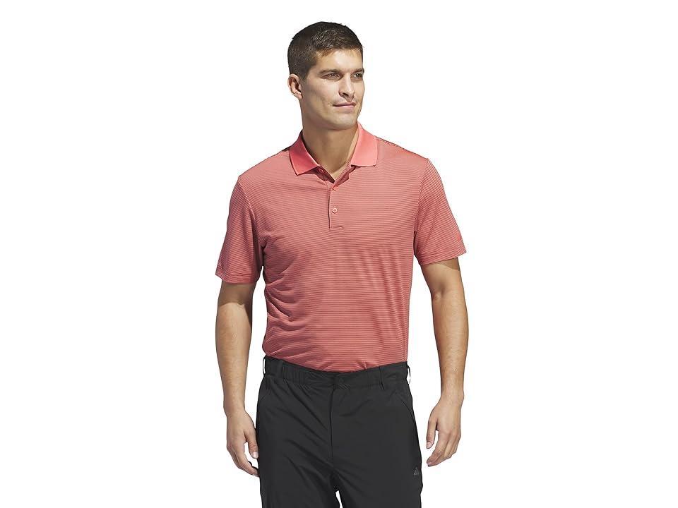 adidas Golf Ottoman Short Sleeve Polo (Preloved Scarlet/Charcoal) Men's Clothing Product Image