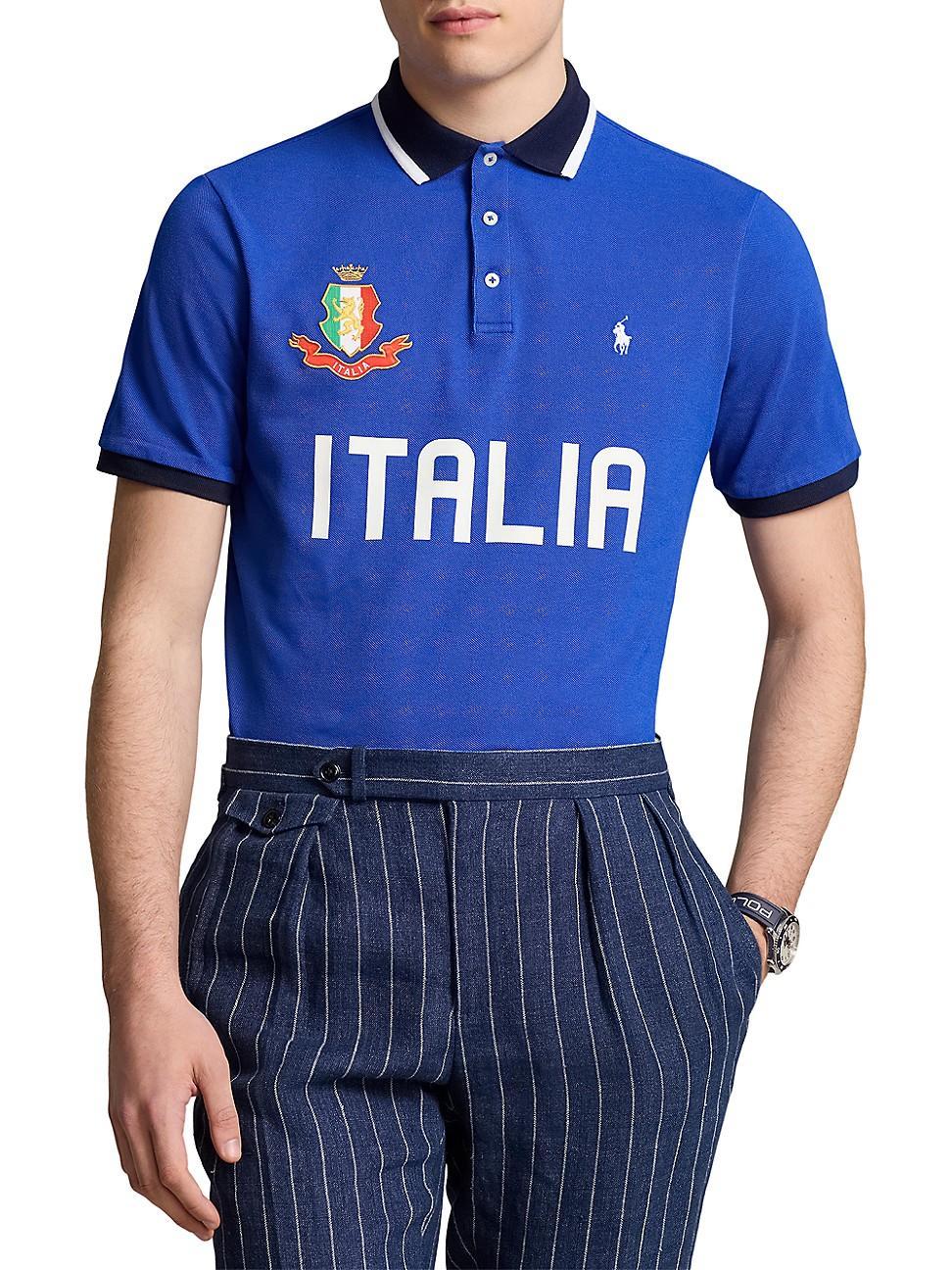 Polo Ralph Lauren Mens Classic-Fit Italy Polo Shirt Product Image