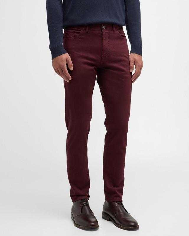 Mens Cashmere-Cotton Slim 5-Pocket Pants Product Image