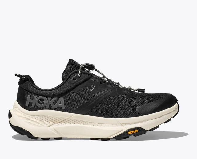 HOKA Womens Transport Shoes in Black/Alabaster, Size 7.5 W Product Image