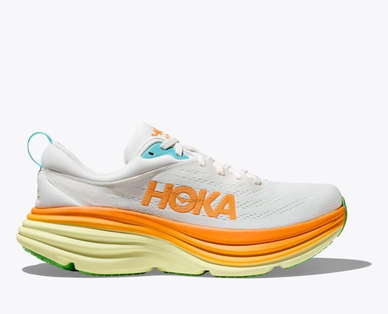 HOKA Mens Bondi 8 Shoes in Oat Milk/Barley, Size 9.5 W Product Image