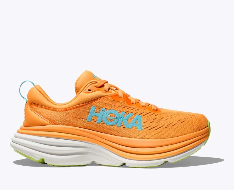 Hoka One HOKA Women's Bondi 8 Shoes in Shell Coral/Peach Parfait, Size 8.5 Product Image