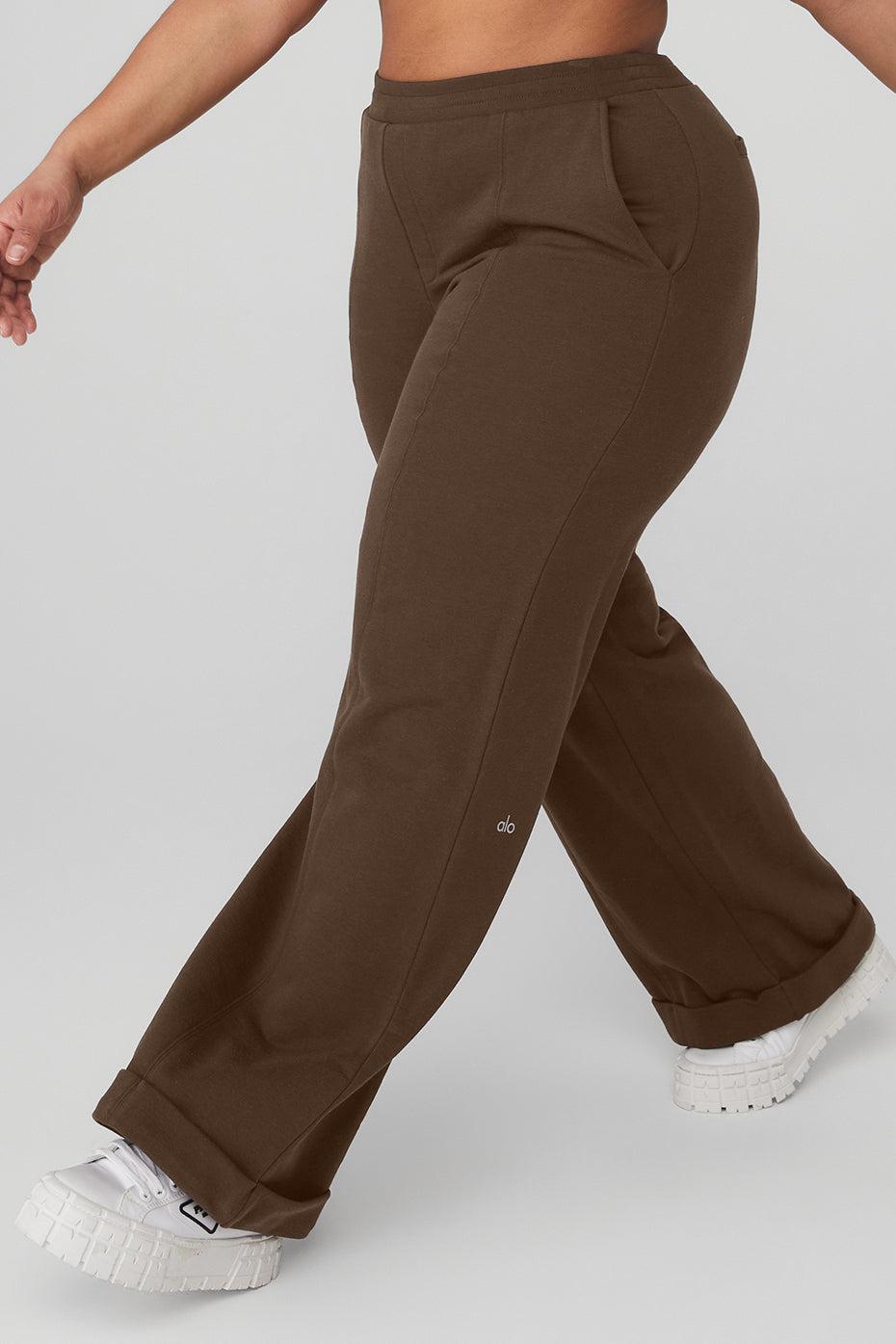 High-Waist Trouser Wide Leg Pant - Espresso Female Product Image