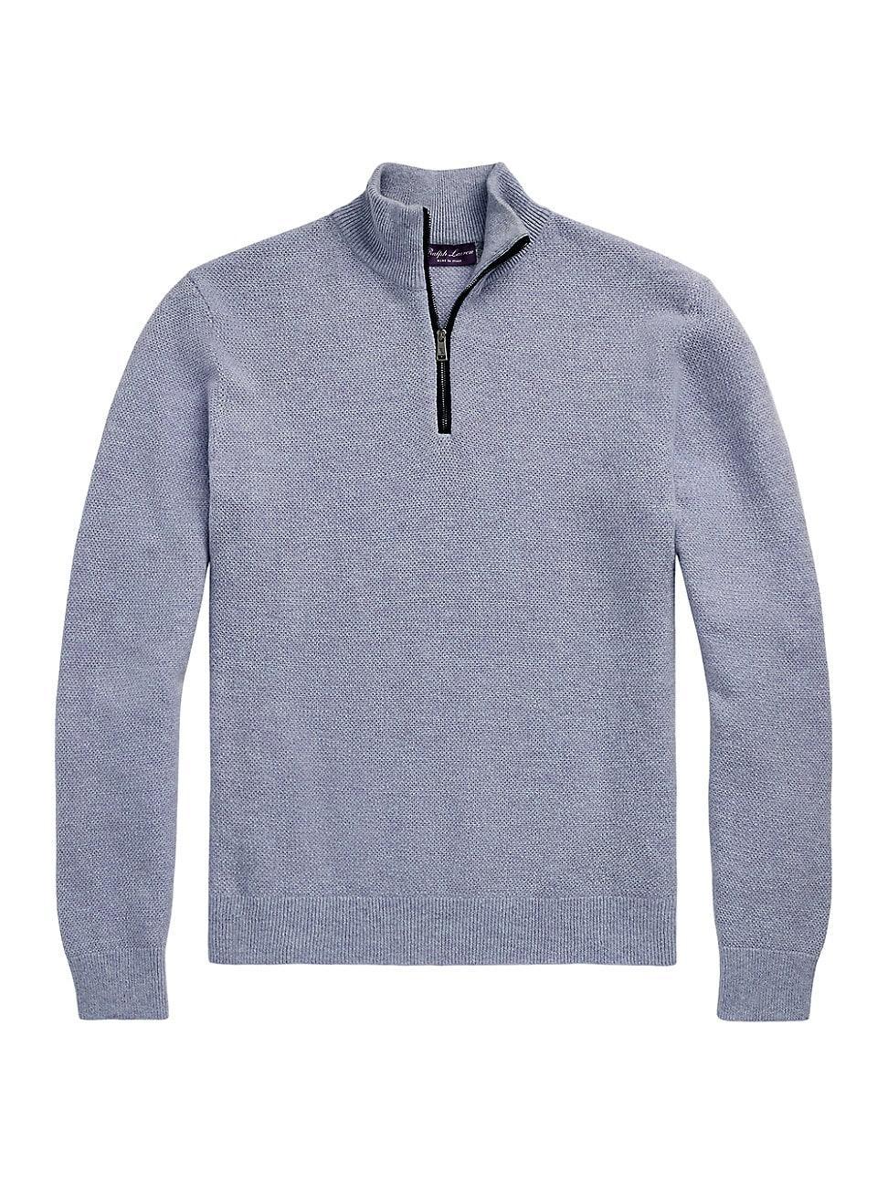 Mens Cashmere Half-Zip Sweater Product Image