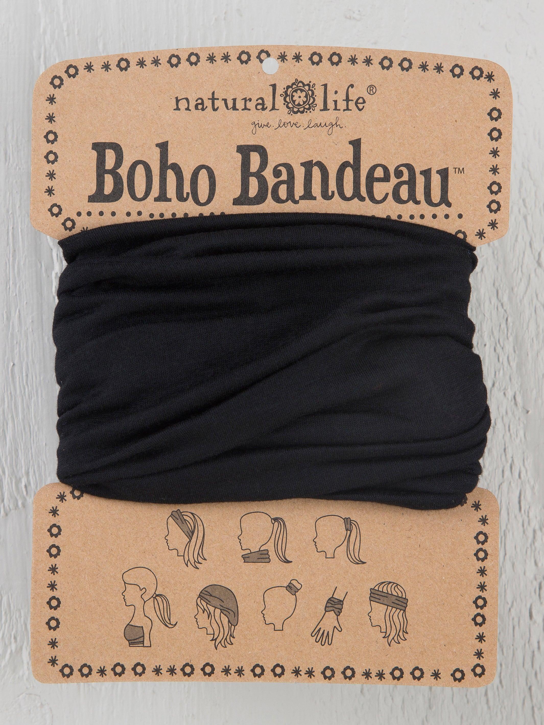 Full Boho Bandeau® Headband - Black Product Image