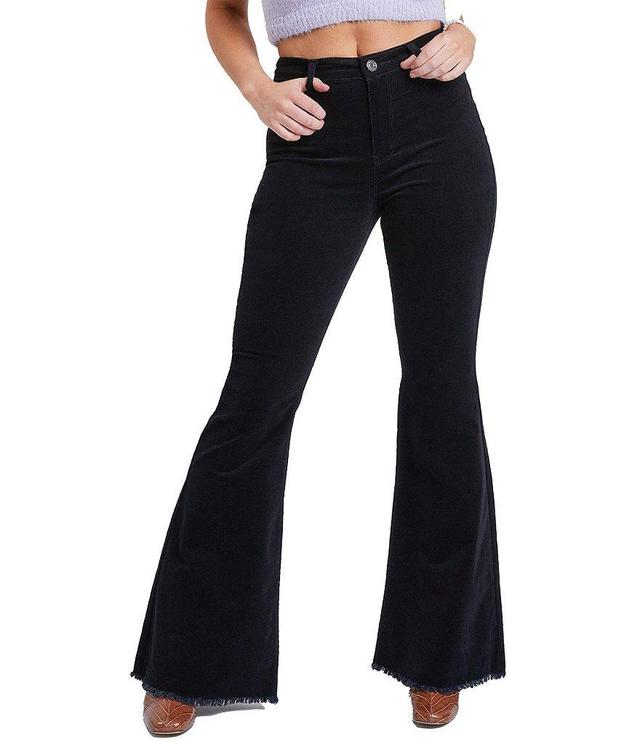 YMI Jeanswear Chloe High Rise Frayed Hem Flare Jeans Product Image