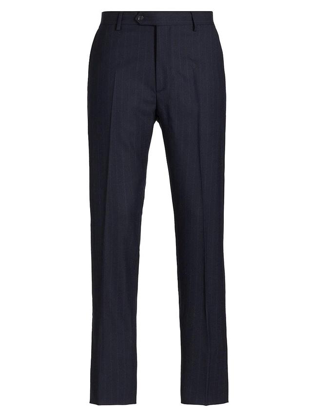 Mens COLLECTION Pinstriped Wool Suit Pants Product Image