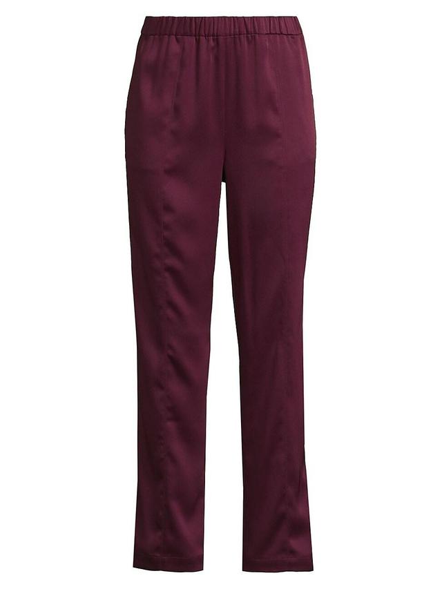 Womens Crepe De Chine Straight-Leg Pants Product Image