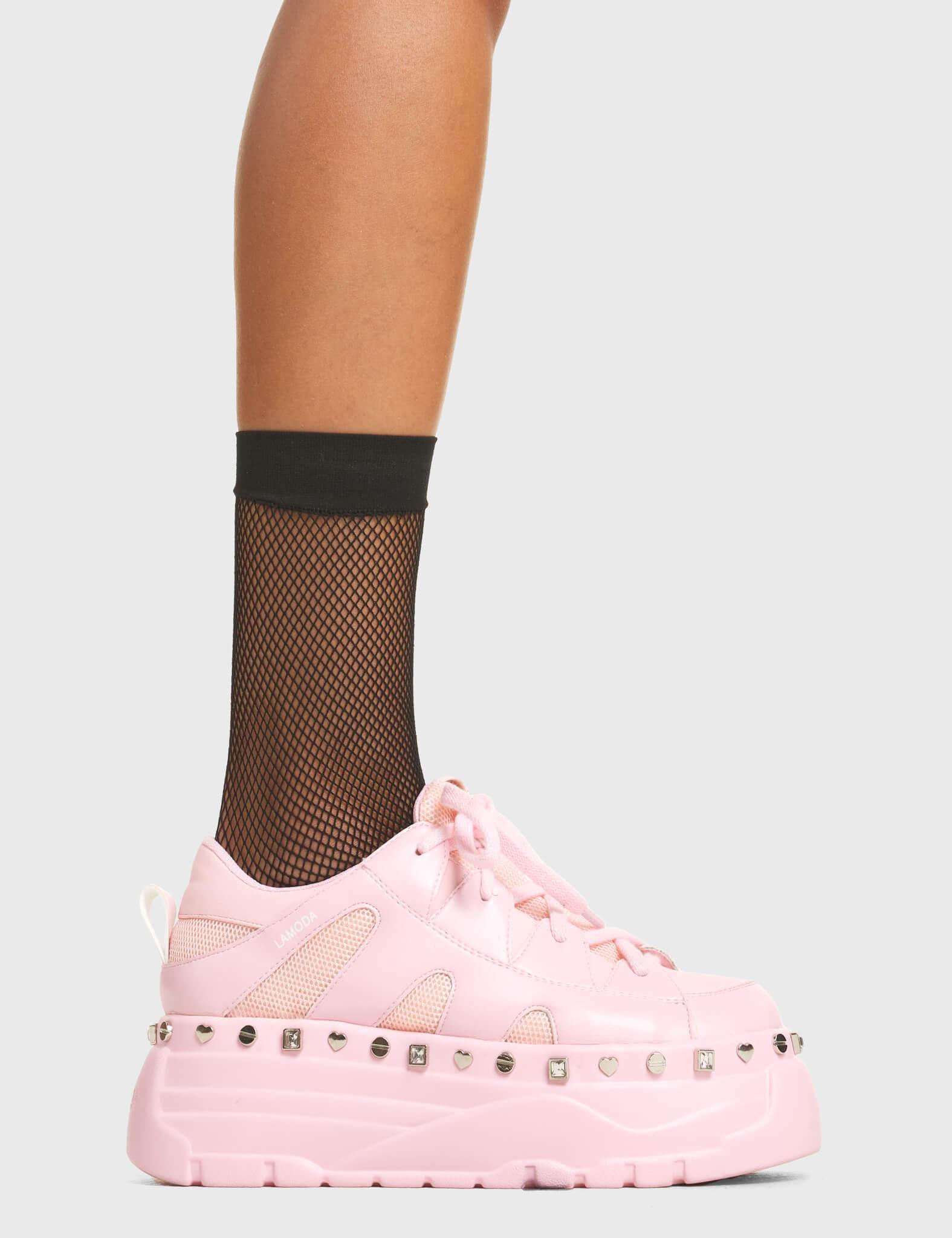 Peachy Keen Chunky Platform Sneakers Product Image