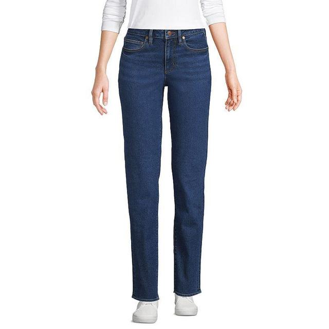 Lands End Petite Recover Mid Rise Boyfriend Blue Jeans Product Image