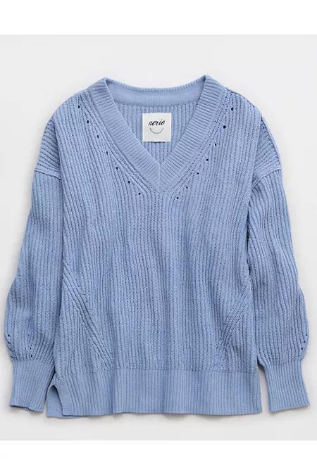 Aerie Beyond Chenille V-Neck Sweater Women's Product Image