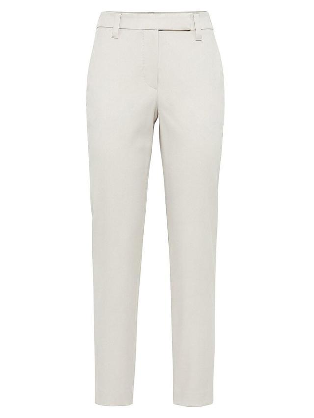 Womens Stretch Cotton Cover Slim Fit Trousers Product Image