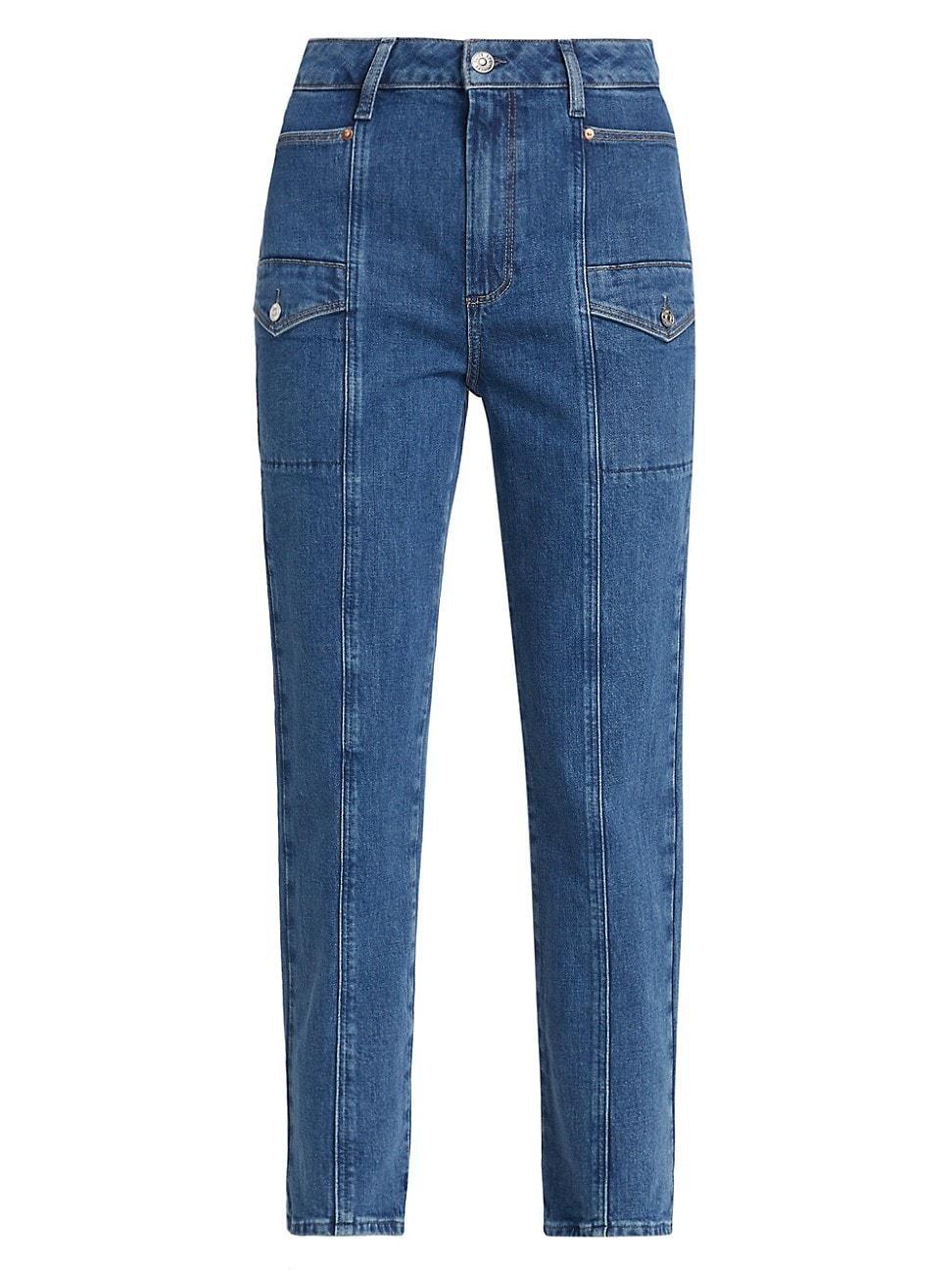 Womens Alexis High-Rise Tapered-Leg Jeans Product Image