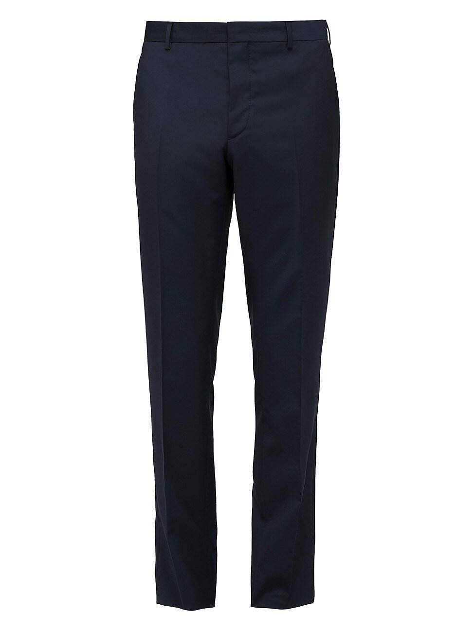 Mens Slim-Fit Wool Trousers Product Image