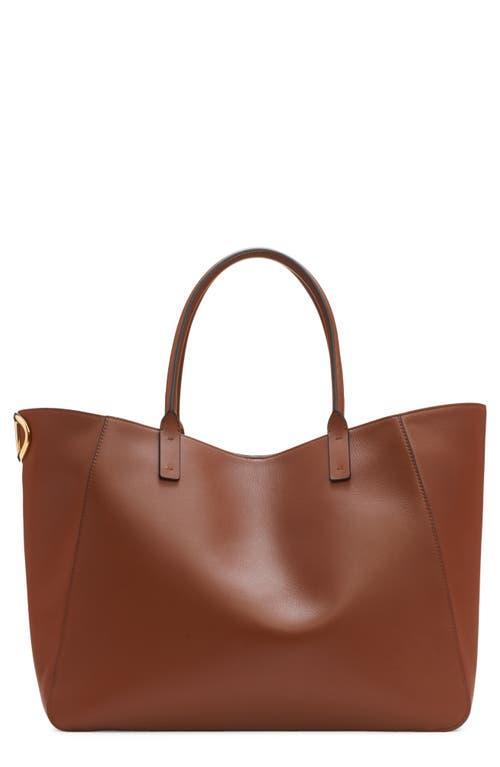 Leather Tote Bag In Brown Product Image