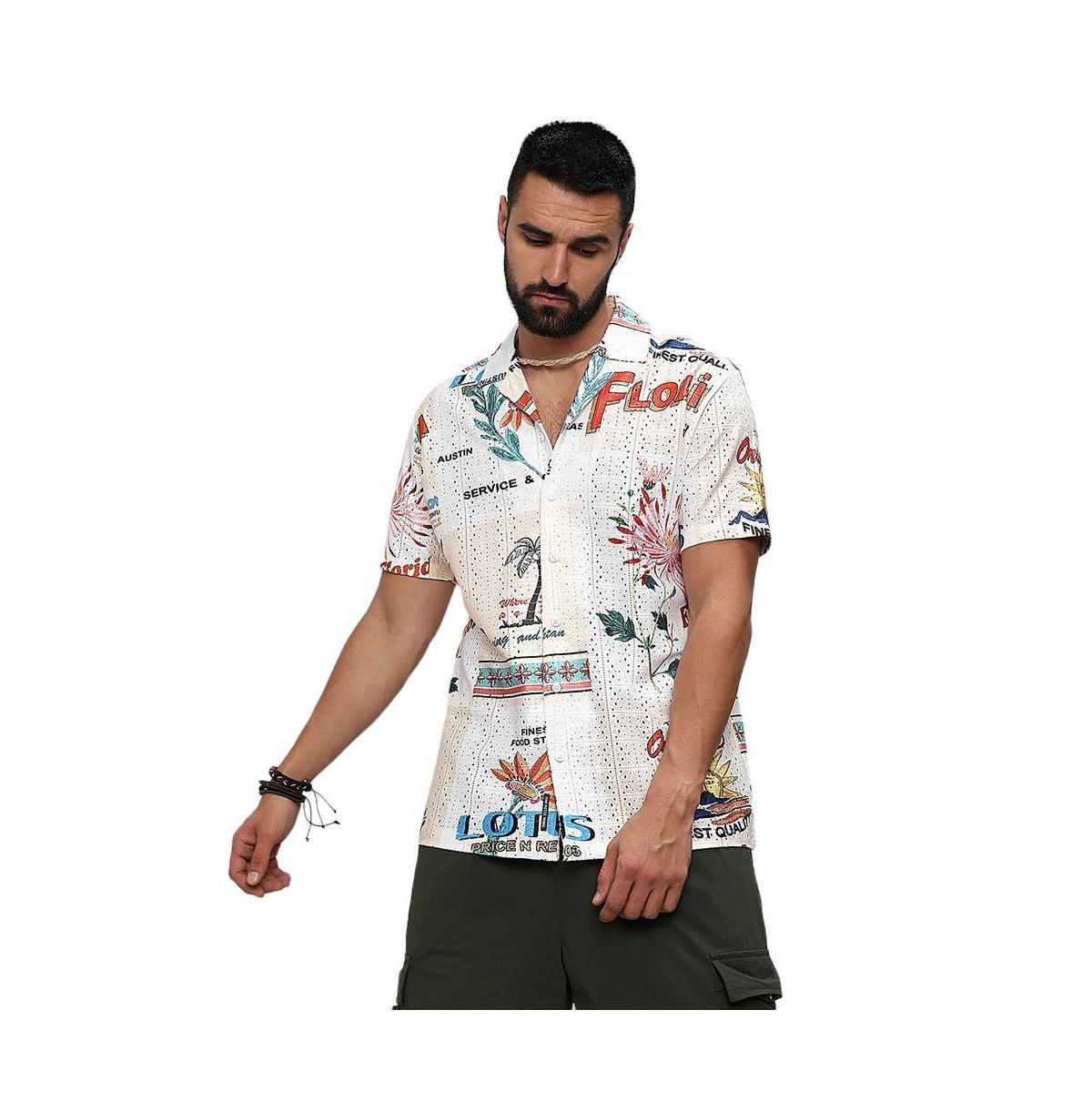 Campus Sutra Mens Multicolour Retro Graphic Shirt product image