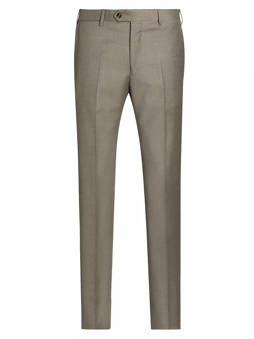 Wool Crease-Front Trousers Product Image