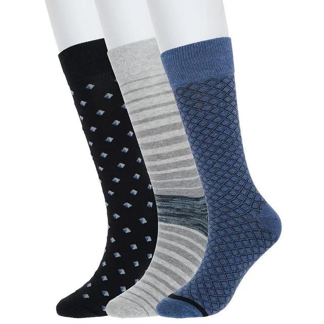 Mens Sonoma Goods For Life 3-pack Patterned Dress Socks Blue Product Image