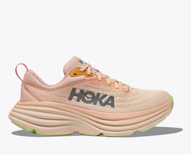 Hoka One HOKA Women's Bondi 8 Shoes in Shell Coral/Peach Parfait, Size 8.5 Product Image