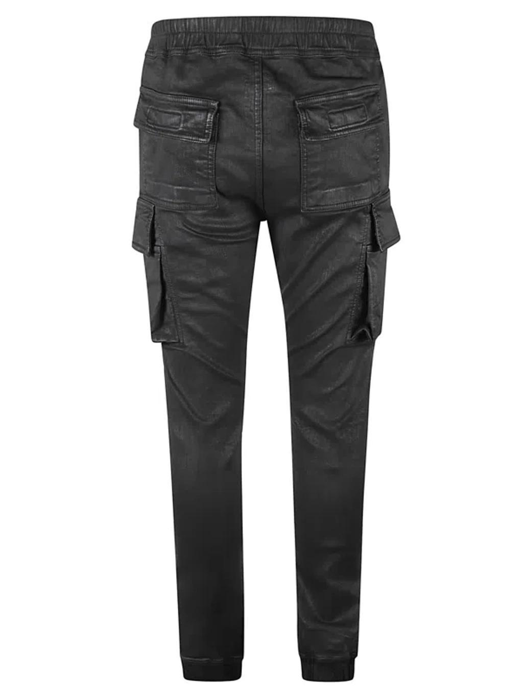 Black Mastodon Leather Cargo Pants In 09 Black Product Image