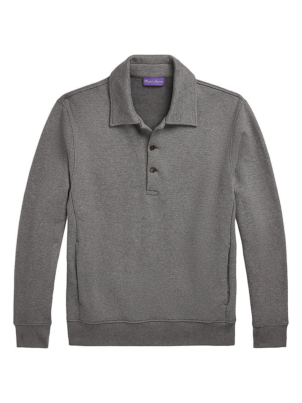 Mens Cotton-Blend Polo Sweater Product Image