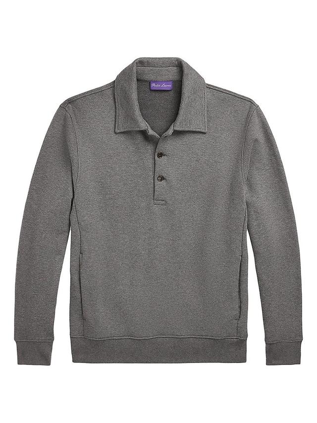 Men's Fleece Collared Sweatshirt Product Image