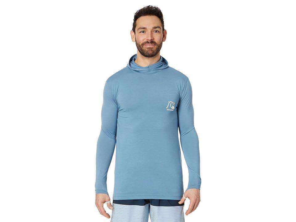 Quiksilver DNA Long Sleeve Hooded Surf Tee Shadow) Men's Swimwear Product Image