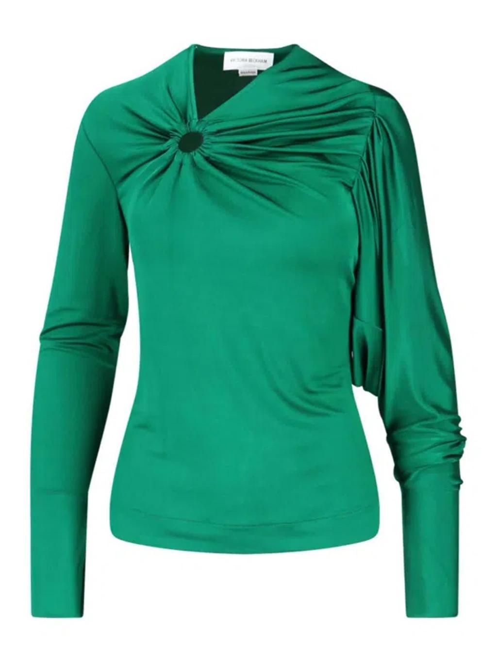 Draped Top In Green product image