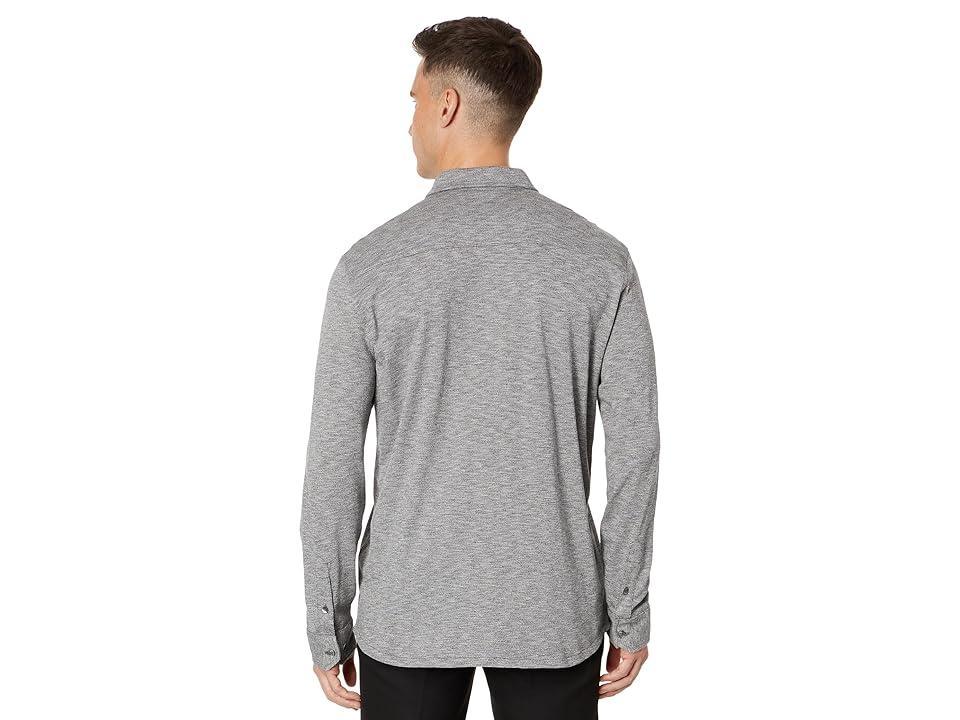 Johnston & Murphy XC Flex Long Sleeve Full Button (Charcoal) Men's Jacket Product Image