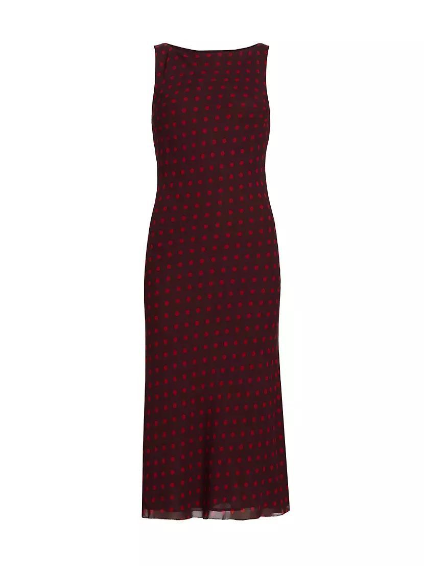 Topanga Polka Dot Slim-Fit Midi-Dress product image