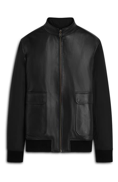 Bugatchi Mens Reversible Leather Bomber Jacket Product Image