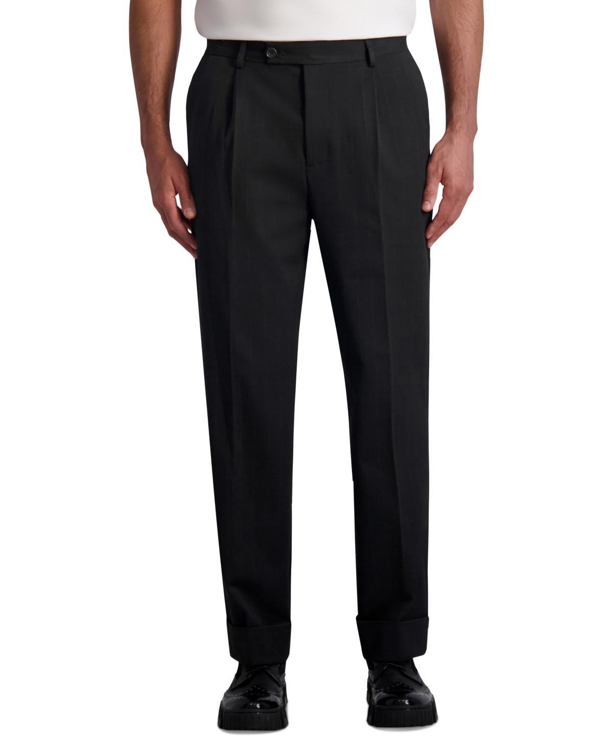 Mens Straight-Leg Pleated Pants Product Image