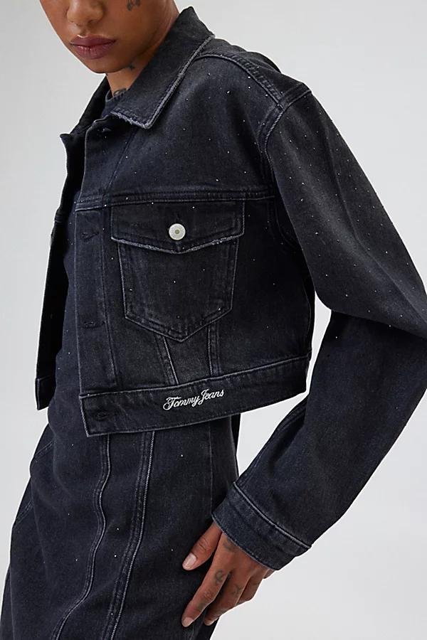 Tommy Jeans Boxy Fit Crop Denim Jacket Womens at Urban Outfitters product image