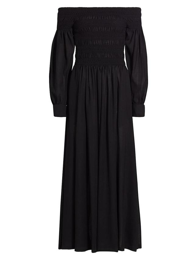 Womens Manu Wool Off-the-Shoulder Maxi Dress Product Image