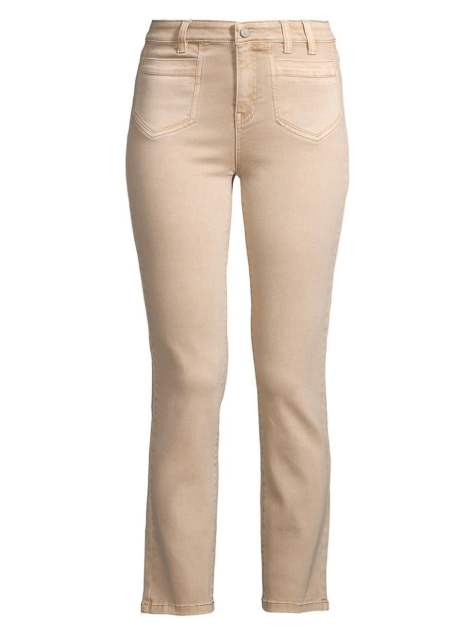 Womens Mid-Rise Straight Pocket Jeans Product Image