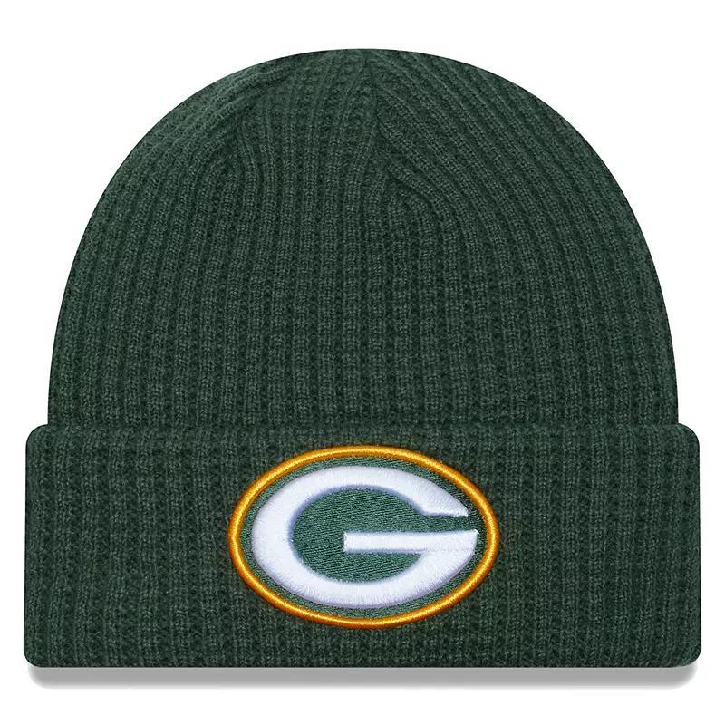 Mens New Era Green Green Bay Packers Prime Cuffed Knit Hat Product Image