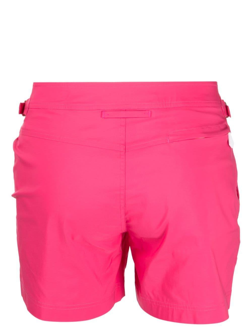 Belted-tab Swim Shorts In Pink Product Image