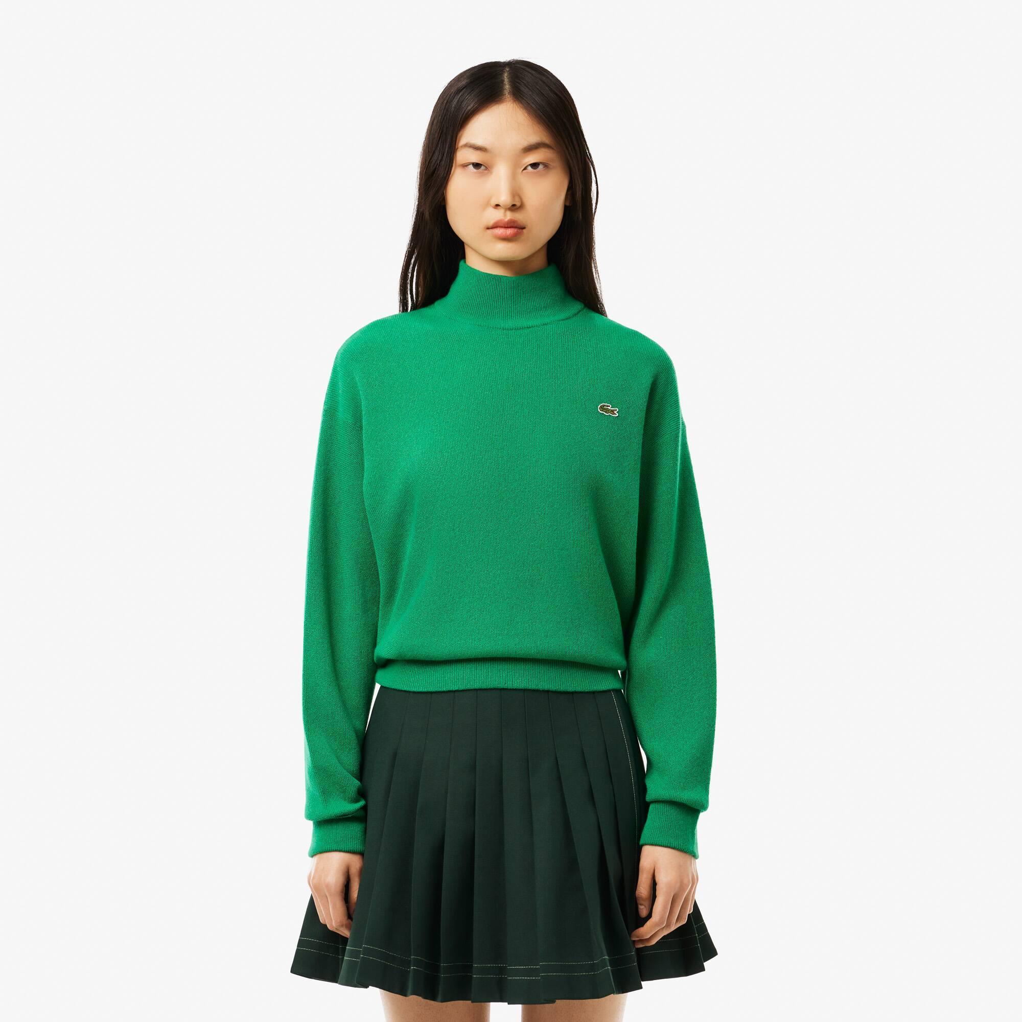 Relaxed Fit Carded Wool High Neck Sweater product image