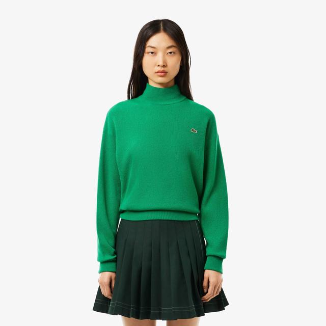 Relaxed Fit Carded Wool High Neck Sweater Product Image