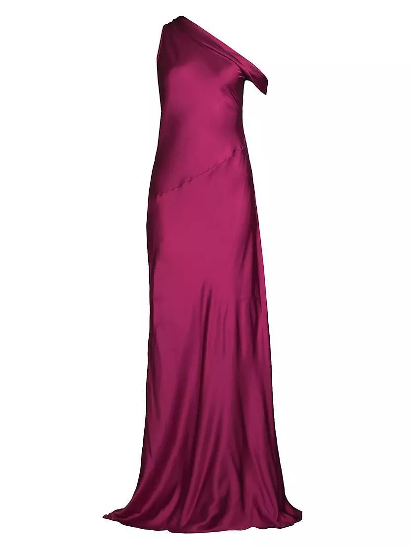 Social Draped One-Shoulder Gown Product Image