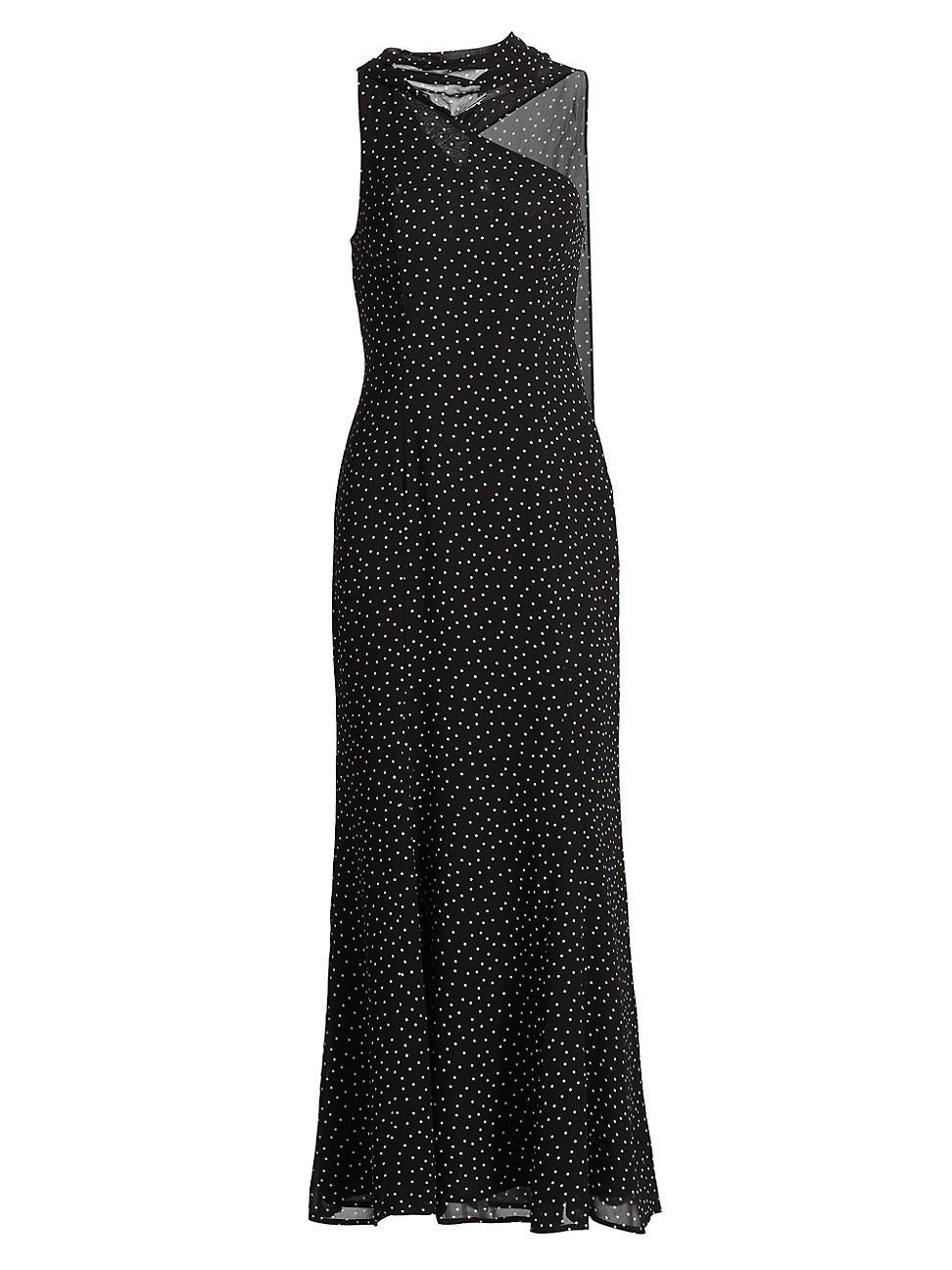 Womens Rosalynn Polka dot Sleeveless Maxi Dress product image