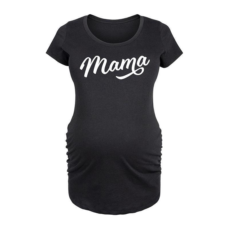 Maternity Script Mama Graphic Tee, Womens Dark Grey Product Image