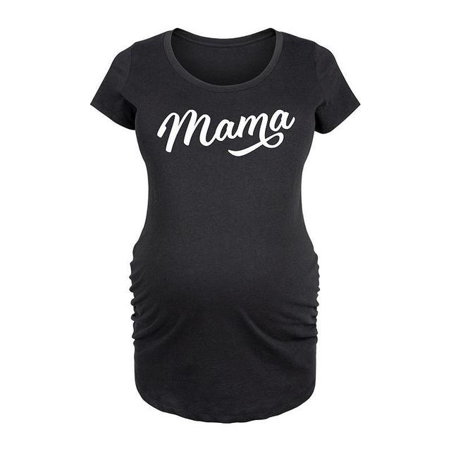 Maternity Script Mama Graphic Tee, Womens Blue Product Image