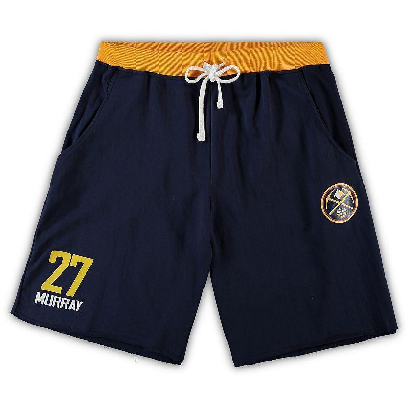 Mens Jamal Murray Navy Denver Nuggets Big & Tall French Terry Name & Number Shorts Nug Blue Product Image